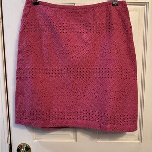 LL Bean NWT Pink Knee-Length Casual Skirt sz 10 Petite